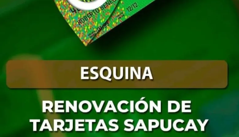 Gran operativo de renovación de Tarjetas Sapucay en Esquina