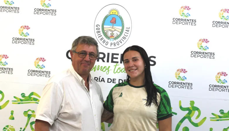 Jorge Terrile recibió a la campeona nacional de remo, Agostina Manzotti