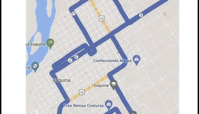Regresa el colectivo urbano en Esquina con su recorrido habitual