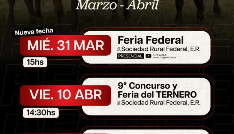 Ildarraz: proximos remates de marzo y abril