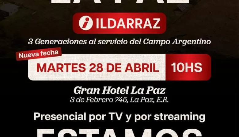 Gran Remate de Ildarraz en La Paz martes 28 de abril