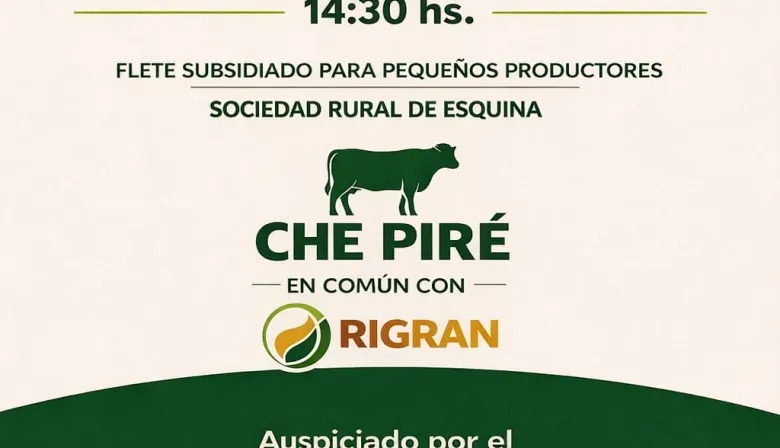 Gran Remate de Pequeños productores y Haciendas generales de Chepire  en  cojunto con Rigran en Sociedad Rural de Esquina!!