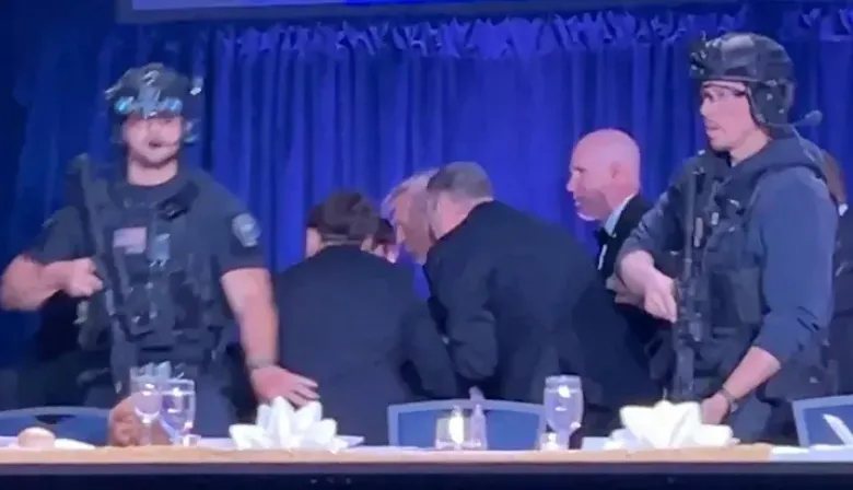 Evacuaron a Donald Trump por un tiroteo en medio de una cena con periodistas en la Casa Blanca