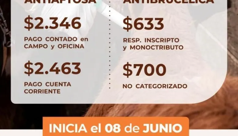 FUCOSA: Segunda Campaña 2026 Vacunacion Antiaftosa