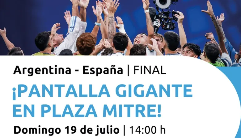 Goya se une para alentar a la Selección Argentina: instalarán una pantalla gigante en Plaza Mitre para la final del Mundial