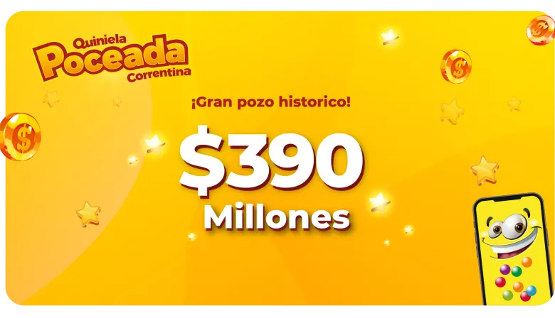 La Quiniela Poceada Correntina sigue haciendo historia: este martes pone en juego $390 millones