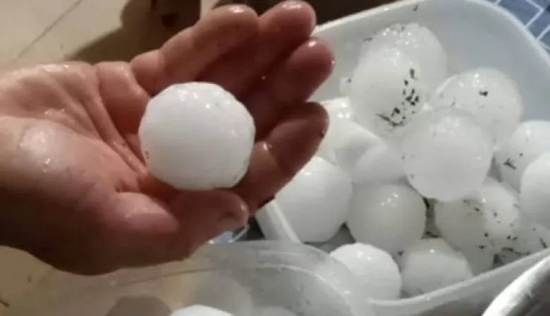Fuerte caída de granizo sorprendió a Yapeyú, Guaviraví y La Cruz: piden extrema precaución en las rutas