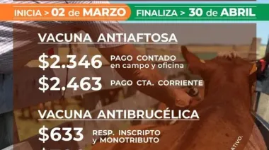 Primera campaña de vacunacion antiaftosa