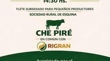 Gran Remate de Pequeños productores y Haciendas generales de Chepire  en  cojunto con Rigran en Sociedad Rural de Esquina!!