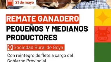 En Goya, 21 de mayo gran remate ganadero de pequeños y medianos productores