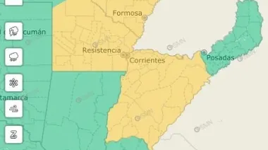 Rige una alerta amarilla por tormentas en toda Corrientes: prevén lluvias intensas hasta el miércoles