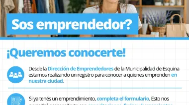 Esquina invita a sus emprendedores a sumarse a un nuevo registro municipal