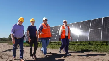 Valdés confirmó que el parque solar de Santa Catalina ya supera el 60% de avance