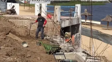 Avanzan las obras de reparación en la Costanera de Esquina