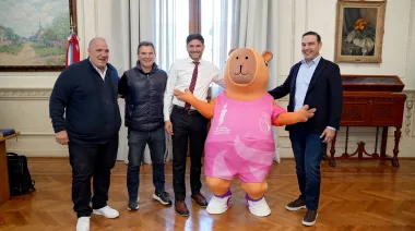 Encuentro entre Gustavo Valdés y Maximiliano Pullaro en Rosario