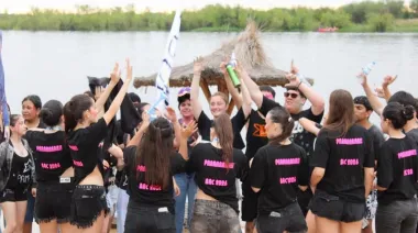 Cristian Olivetti acompañó el festejo por el día del Estudiante en la Costanera de Esquina
