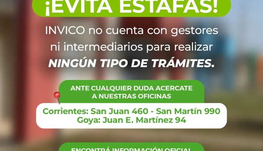 Evite estafas: INVICO no cuenta con gestores