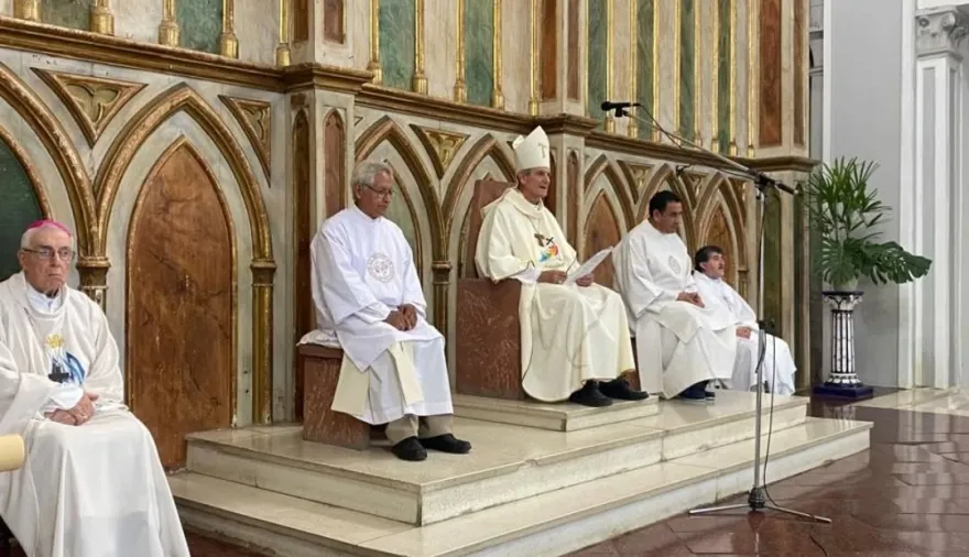 Monseñor Canecín cierra el año con un fuerte llamado contra la "lacra del juego" en la Diócesis de Goya