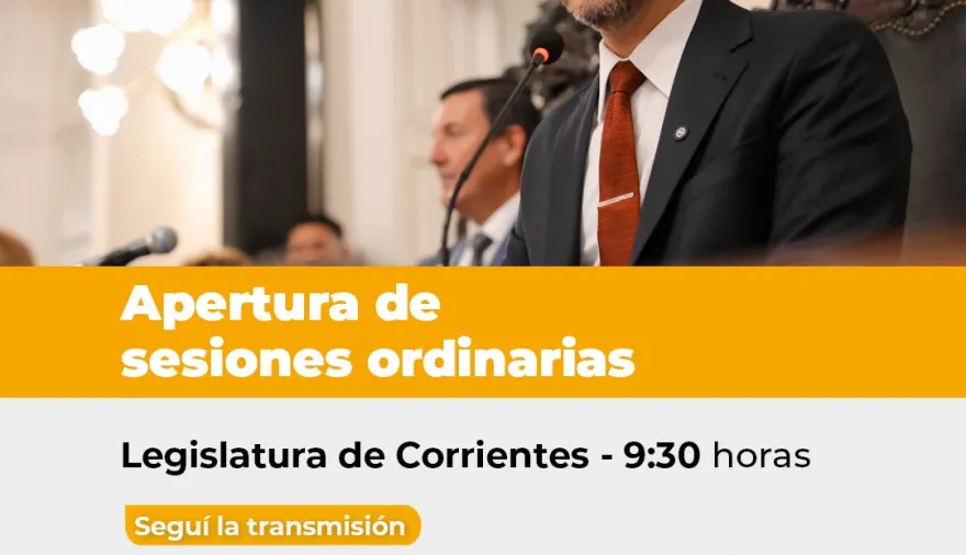 El gobernador Juan Pablo Valdés dará su primer discurso ante la Asamblea Legislativa en una Apertura de sesiones ordinarias
