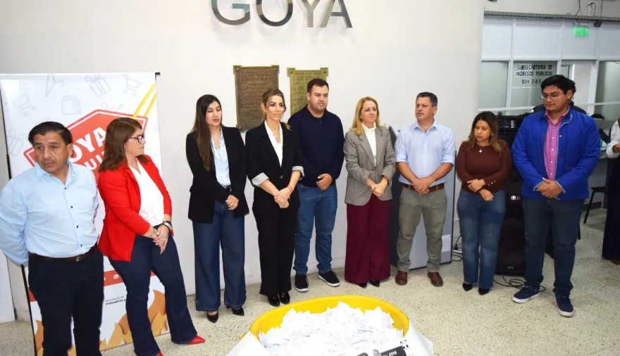 Municipio de Goya sorteo premios del programa de consumo Goya Liquida