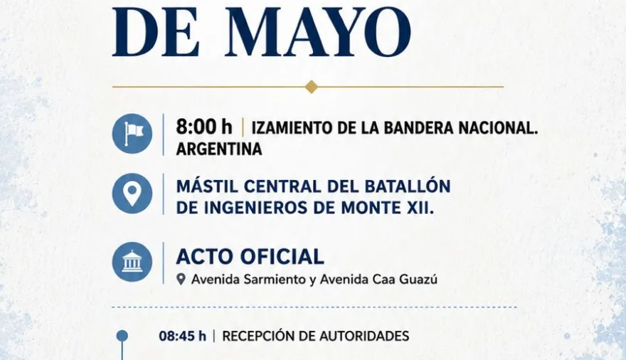 Goya; 216° Aniversario de la Revolución de Mayo