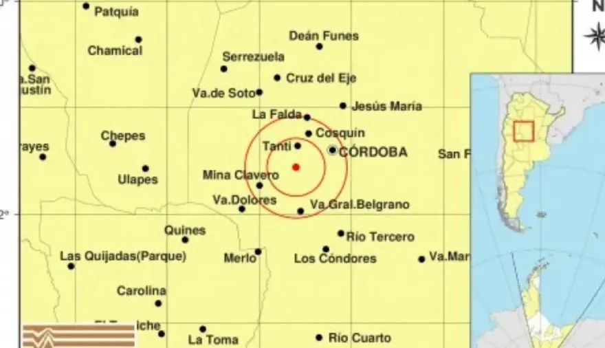 Sismo de magnitud 4.0 se percibió en Córdoba durante la madrugada de este miércoles