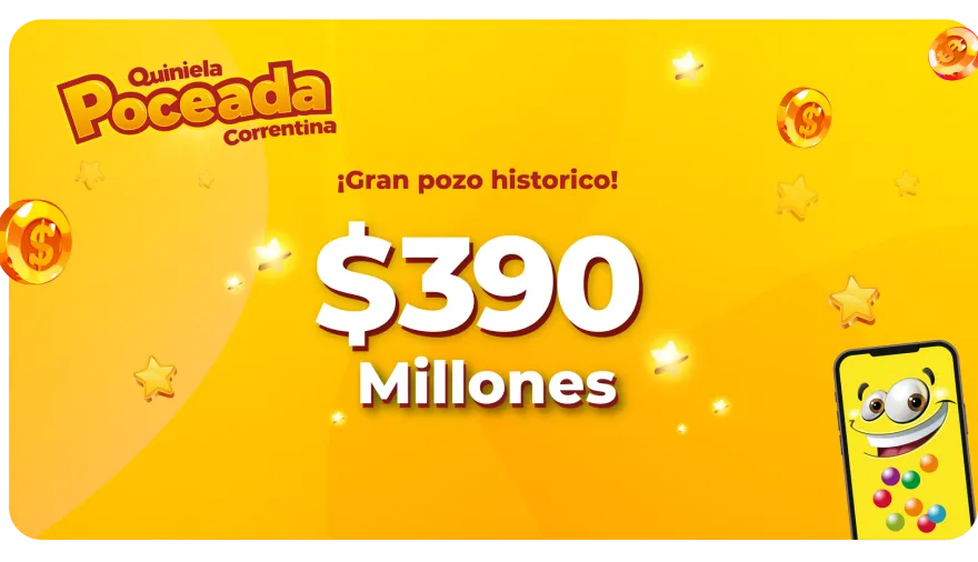 La Quiniela Poceada Correntina sigue haciendo historia: este martes pone en juego $390 millones