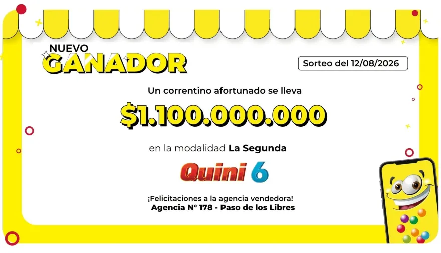 Un correntino se convirtió en millonario con el Quini 6: ganó más de $1.100 millones