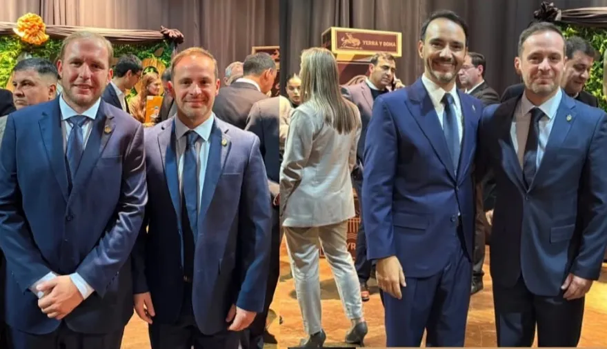 Olivetti acompañó a Ituzaingó en su aniversario y compartió el festejo junto a Valdés