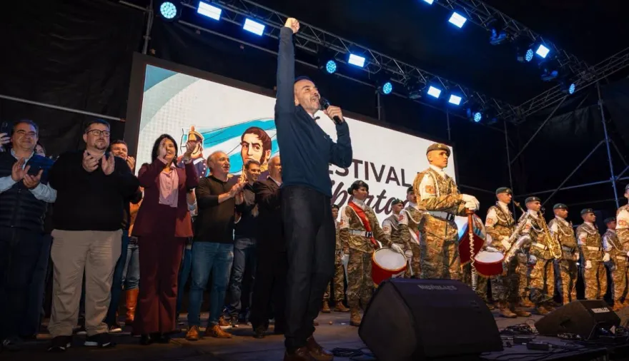 Juan Pablo Valdés estuvo en Yapeyú para homenajear a José de San Martín