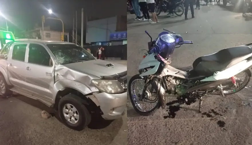 Tragedia: un adolescente de 16 años murió tras un choque entre una moto y una camioneta