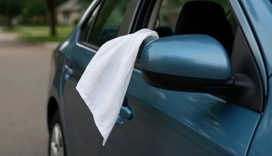 Colgar un trapo blanco de la ventana del auto: para qué sirve y por qué lo recomiendan