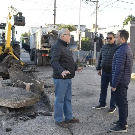Goya puso en marcha un plan integral de bacheo de hormigón en calles céntricas y zonas puntuales