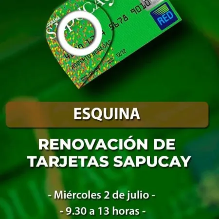 Gran operativo de renovación de Tarjetas Sapucay en Esquina