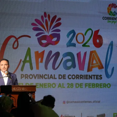 El Gobernador Juan Pablo Valdés encabezó el lanzamiento oficial del Carnaval de Corrientes 2026