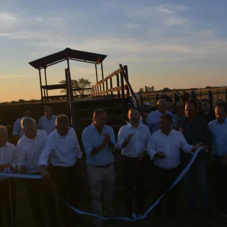 Inauguración de una obra estratégica para la producción en el departamento Lavalle