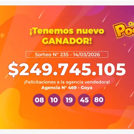 Un apostador de Goya ganó más de 249 millones en la Quiniela Poceada Correntina