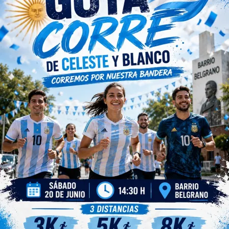 Goya se viste de celeste y blanco con una nueva edición de “Goya Corre”