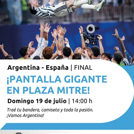 Goya se une para alentar a la Selección Argentina: instalarán una pantalla gigante en Plaza Mitre para la final del Mundial