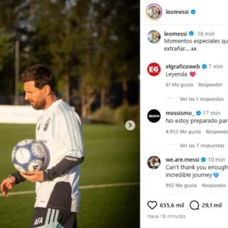 Lionel Messi y un mensaje especial antes de su despedida de la Selección Argentina