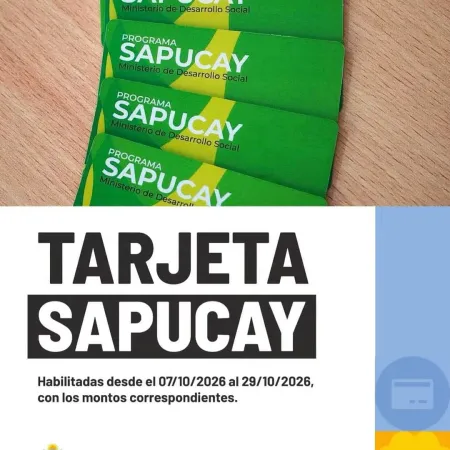 Tarjeta Sapucay: desde este miércoles se habilitan los montos correspondientes a octubre