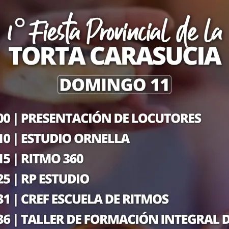 ¡Sorpresa en Esquina! La Fiesta de la Torta Carasucia se hace HOY, domingo 11 de octubre