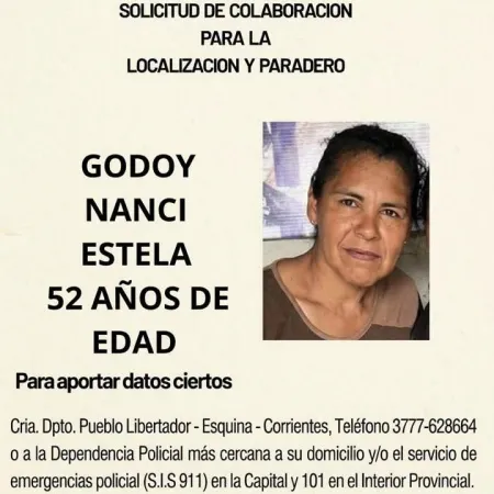 Buscan a Nanci Estela Godoy, la docente rural de Pueblo Libertador que lleva 9 días desaparecida